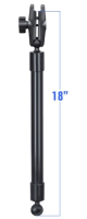 RAM 18in Long Extension Pole with 1in Ball Ends and Double Socket Arm
