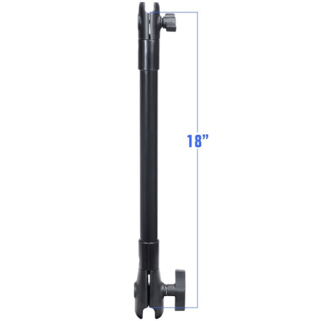 Ram Mount 18in Long Extension Pole with 1in and 1.5in Open Socket Ends