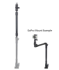 Go Pro Mount Example of the Ram Pole with 1in Ball Ends and Double Socket Arm