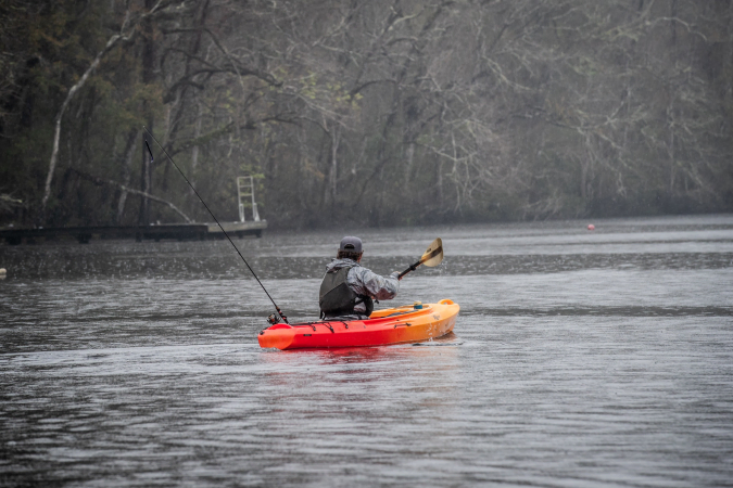 Fishing on the Riot Bayside 10 Open Cockpit Kayak