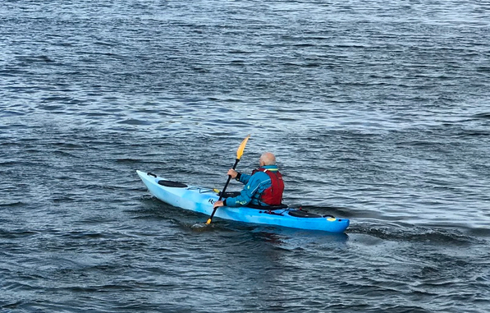 Riot Enduro 12 paddling out to sea