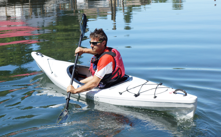 Paddling the Riot Intrigue Ultralight kayak