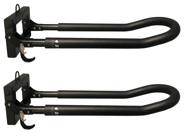 Riot Padded Kayak Wall Rack folds down when not in use