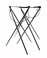 Tall Alloy trestles with webbing support straps