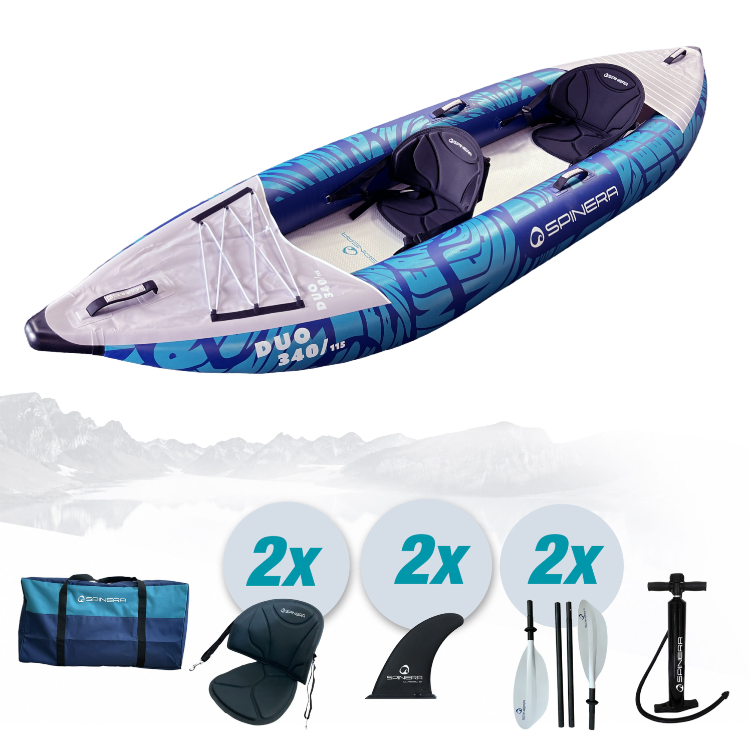 Spinera 340 Duo Inflatable Kayak Package