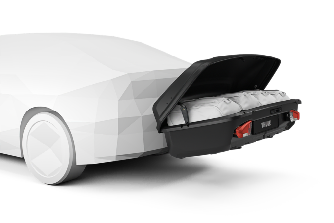 Thule Arcos Large Cargo Box loaded with luggage