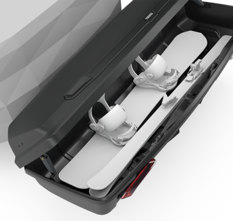 Thule Arcos XL Cargo Box with skis inside