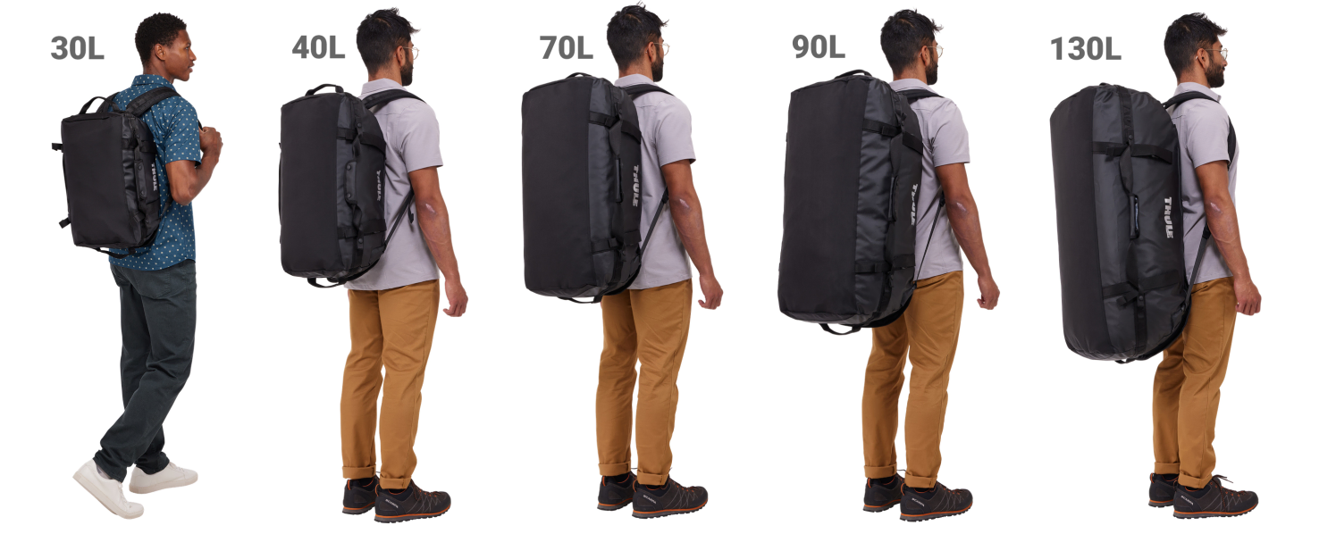 Thule Chasm Duffel Bag - Rucksack Size Guide