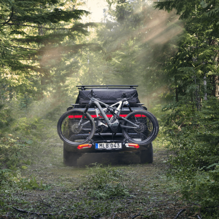 Thule Epos 2-bike carrier on a car tow bar