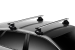 An example of the Thule Evo Clamp Roof Rack system on a car