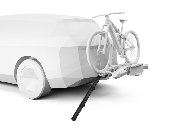 Thule Foldable Loading Ramp shown in use on a bike rack