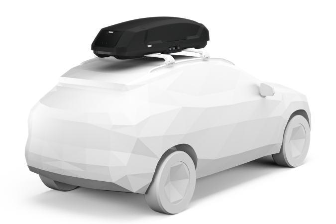 The Thule Force 3 Large Sport roof box shown on an example car