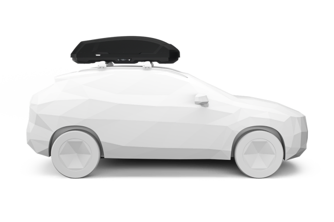 Example of a Thule Force 3 M roof box on a car