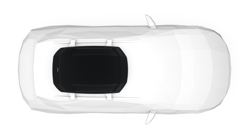 Thule Force 3 S Roof Box - Example on a car roof - top view