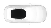 Thule Force 3 S Roof Box - Example on a car roof - top view