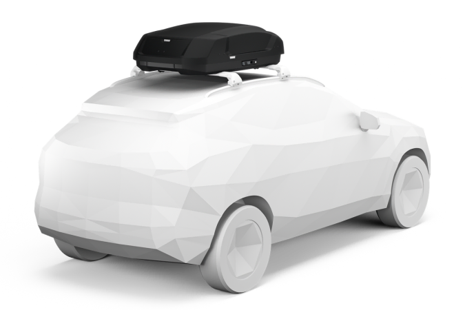 An example of the Thule Force 3 Small Roof Box on a car