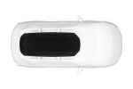 Top down view of the Thule Force 3 XL roof box on an example car