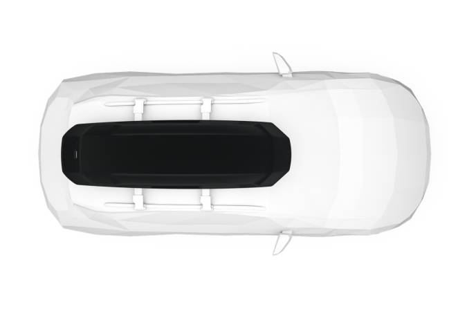 Thule Force 3 XXL Sport shown on an example vehicle - top-down view