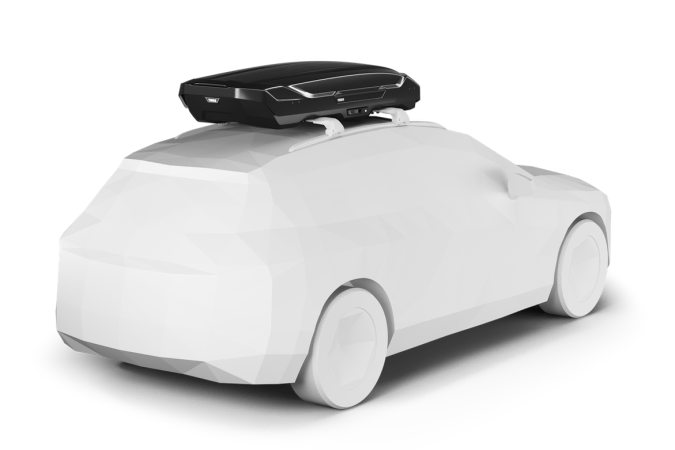 Thule Motion 3 Large Low - Fitted to a Car