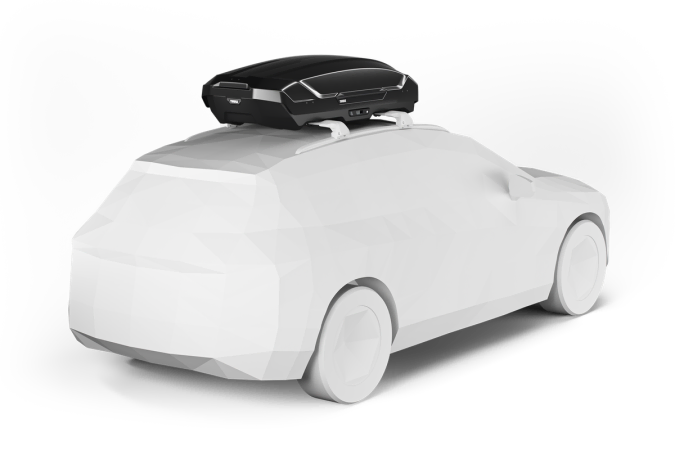 Thule Motion 3 M roof top box on a car