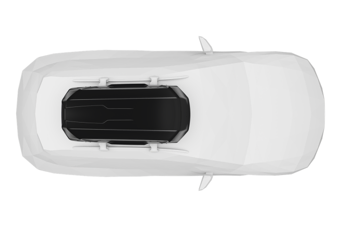 Thule Motion 3 M - top down view on an example car