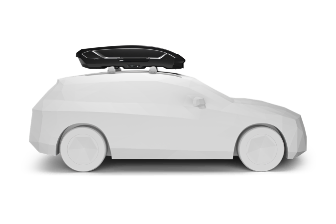 Thule Motion 3 Large roof box shown on an example car