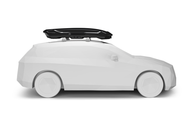 Thule Motion 3 XL Low Roof Box shown on an example car