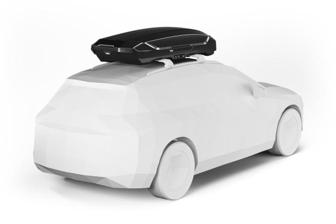 Thule Motion 3 XL Roof Box fitted to a car