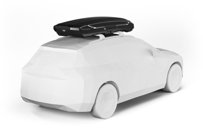 Thule Motion 3 XXL Low Roof Box on a car