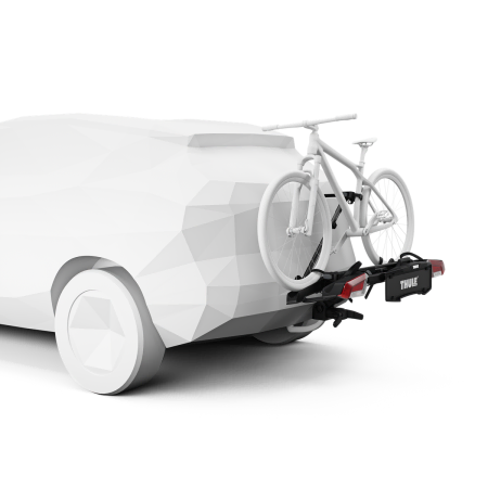 Thule OutPace 2 fitted to a car and loaded with a bike