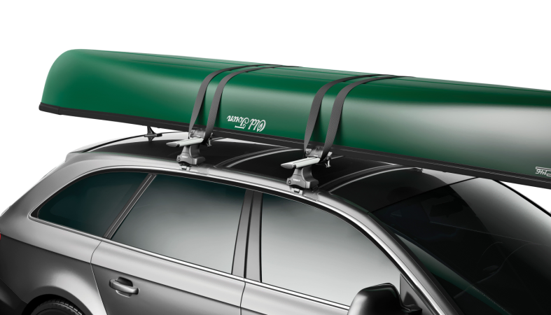 Thule Portage for secure transportation of Candian style open canoes
