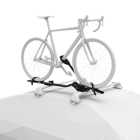 Thule ProRide on car roof showing the componants