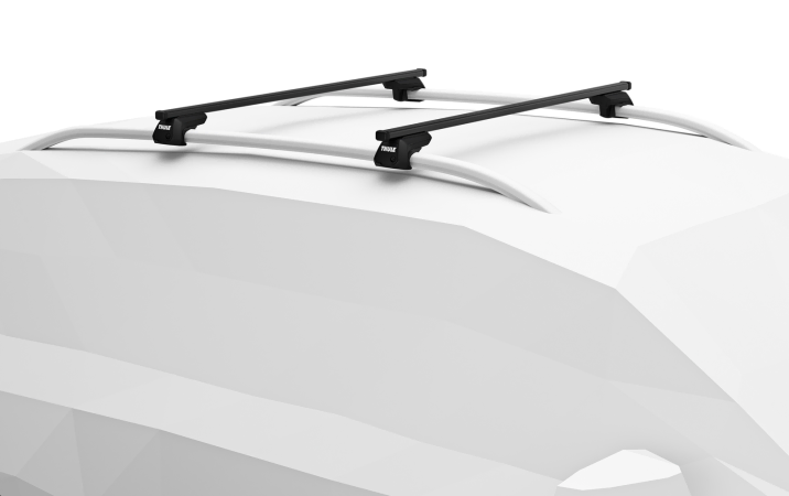 Thule SmartRack XT SquareBars only fit vehicles with raised rails as shown