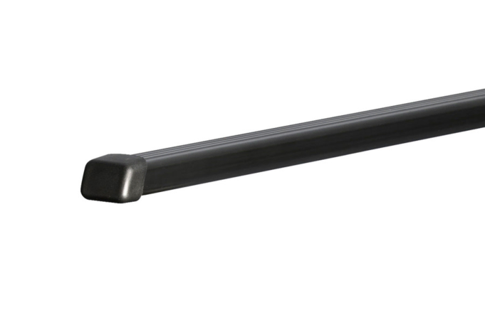 Thule SquareBar Evo durable galvanised steel bars with a black polymer protective coating