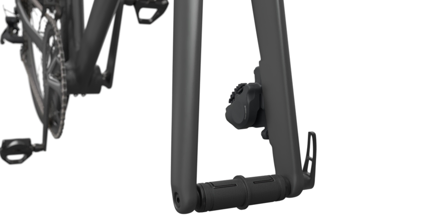 Thule TopRide Fork Adaptor easily fits to the bike before mounting