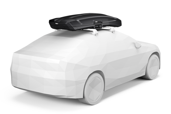 Thule Vector Alpine Roof Box shown on a car