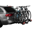 Thule VeloCompact 3 loaded with 3 bikes on the back of a car