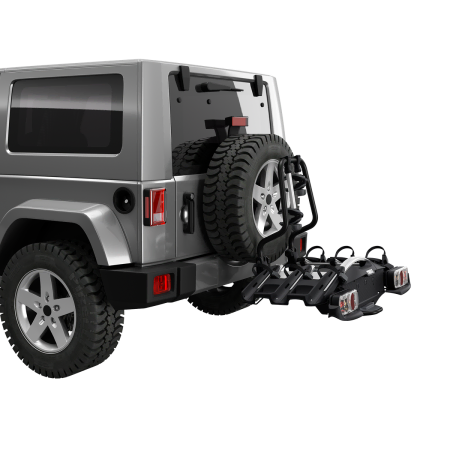 Thule VeloCompact Spare Wheel Adapter in use on a car