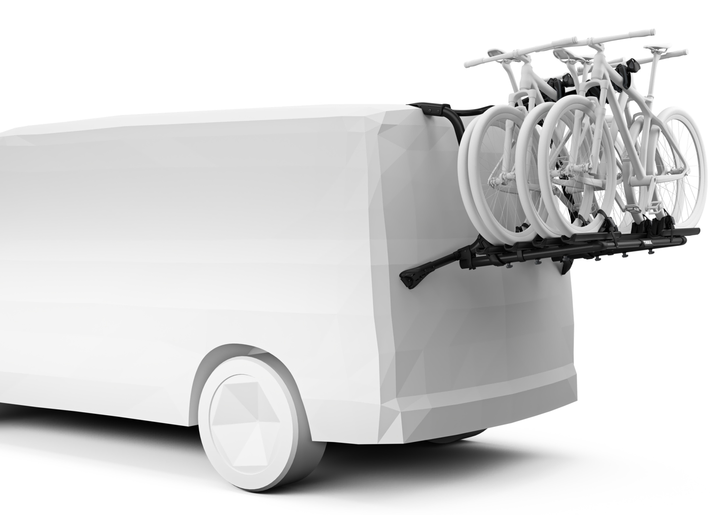 Thule Wanderway bike rack with 4 bikes fitted