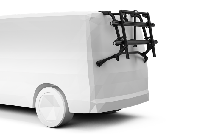 The Thule Wanderway folded up for storage when not in use