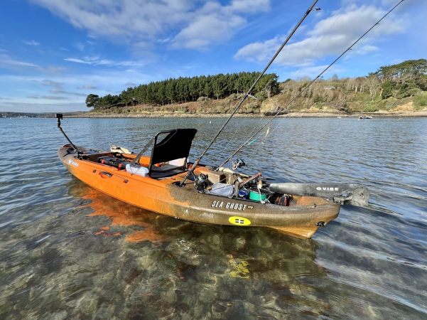 Vibe Seaghost 110 in the falmouth estuary cornwall kayak fishing