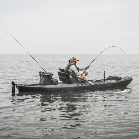 Catching a fish on the sea on the Vibe Seaghost 130