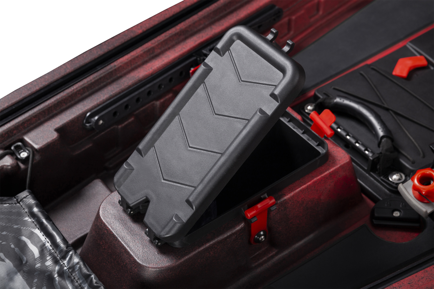 Removable fish finder pod on the Vibe Shearwater 125 kayak