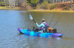 Paddling and fishing from the Vibe Yellowfin 100 kayak