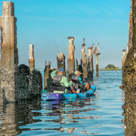 Kayak fishing on the Vibe Yellowfin 130t double kayak