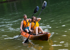 Paddling the Vibe Yellowfin 130T tandem kayak