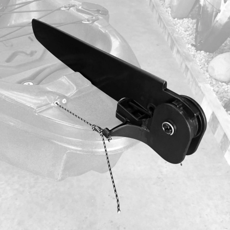 A rudder fitted to the Vibe Yellowfin 130T