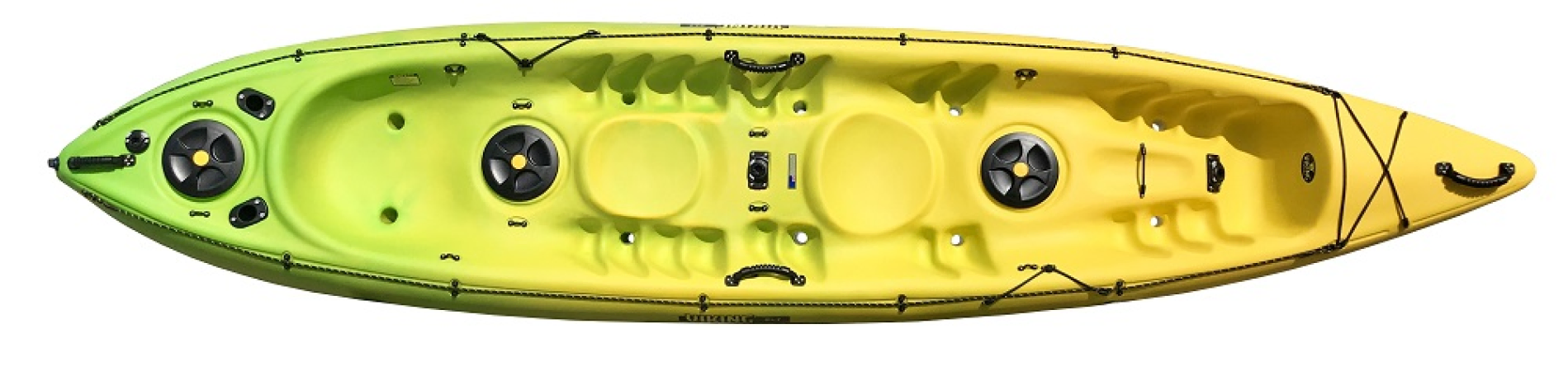Viking 2+1 Double Fishing Kayak in Lime/Yellow