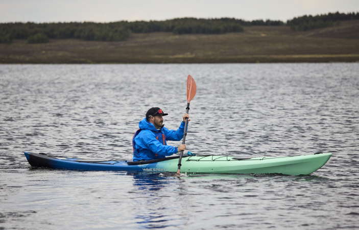 Paddling the Wavesport Hydra 145 touring kayak