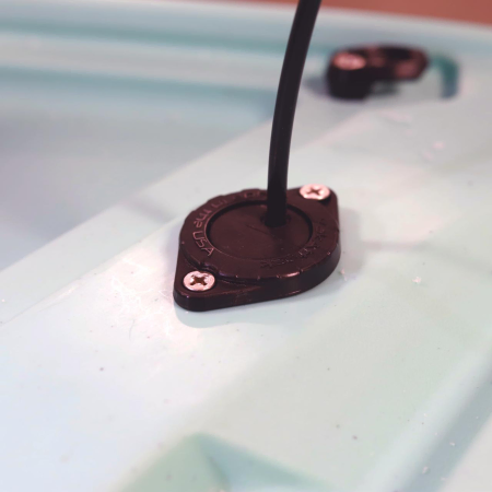 Yak Attack Through Hull Wiring Kit on a kayak